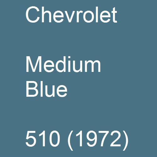 Chevrolet, Medium Blue, 510 (1972).